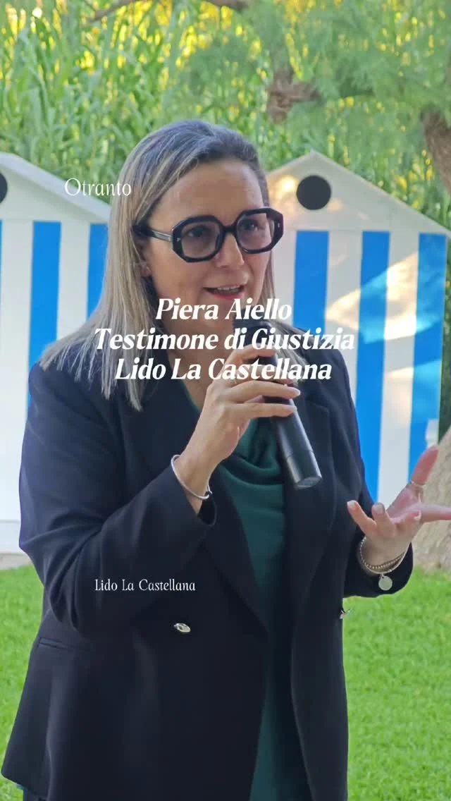 💬 Piera Aiello, testimone di giustizia, a Otranto per la presentazione del libro "Magistratura, Costituzione e Memoria"