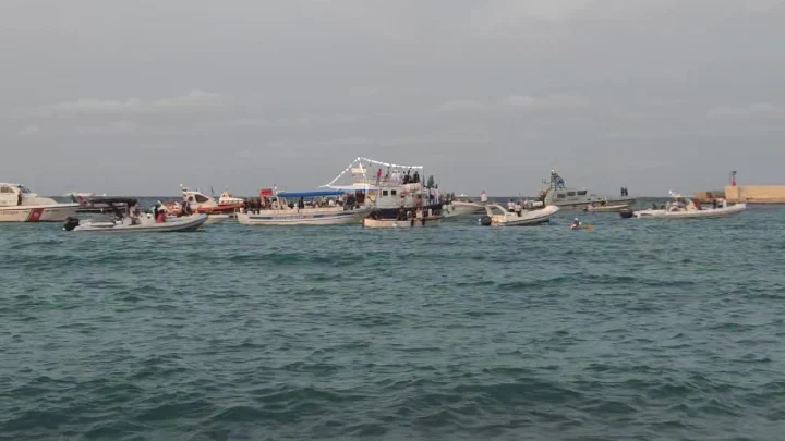 La processione in mare della Madonna dell'Altomare