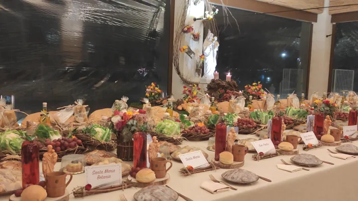 Tradizionale Tavola di San Giuseppe realizzata dalla famiglia Murciano