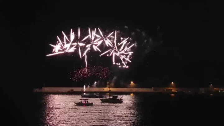 I fuochi d'artificio in occasione della commemorazione dei Santi Martiri di Otranto