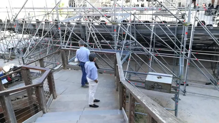 Work in progress per Battiti live a Otranto che si terrà nei prossimi giorni nel fossato del Castello.