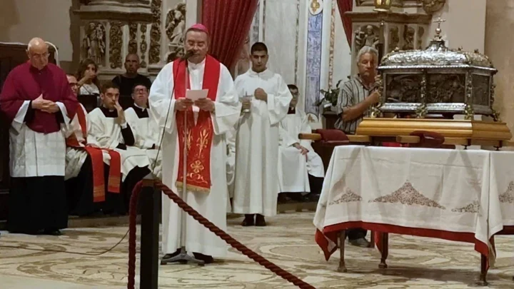 Omelia dell'Arcivescovo al termine della processione in Onore dei Santi Martiri di Otranto